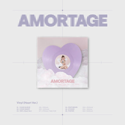 JISOO - AMORTAGE / Mini Album Vinyl (Heart ver.)