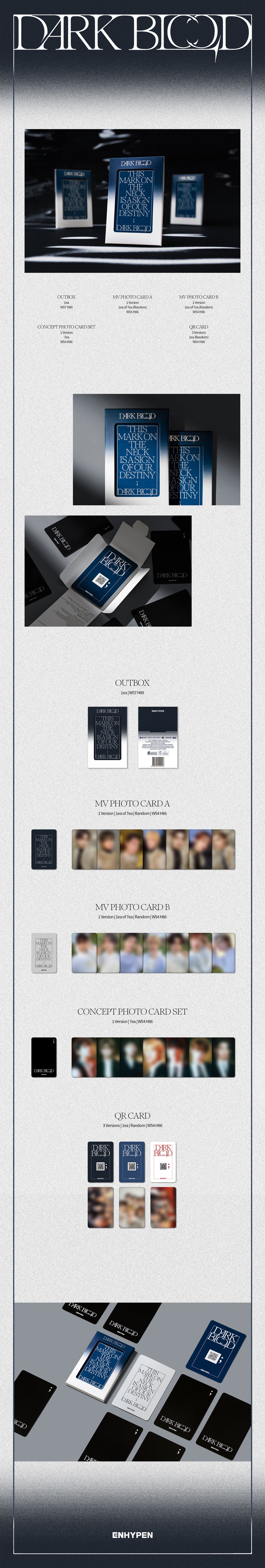 ENHYPEN - DARK BLOOD / 4th Mini Album (Weverse Albums ver.) detail 3