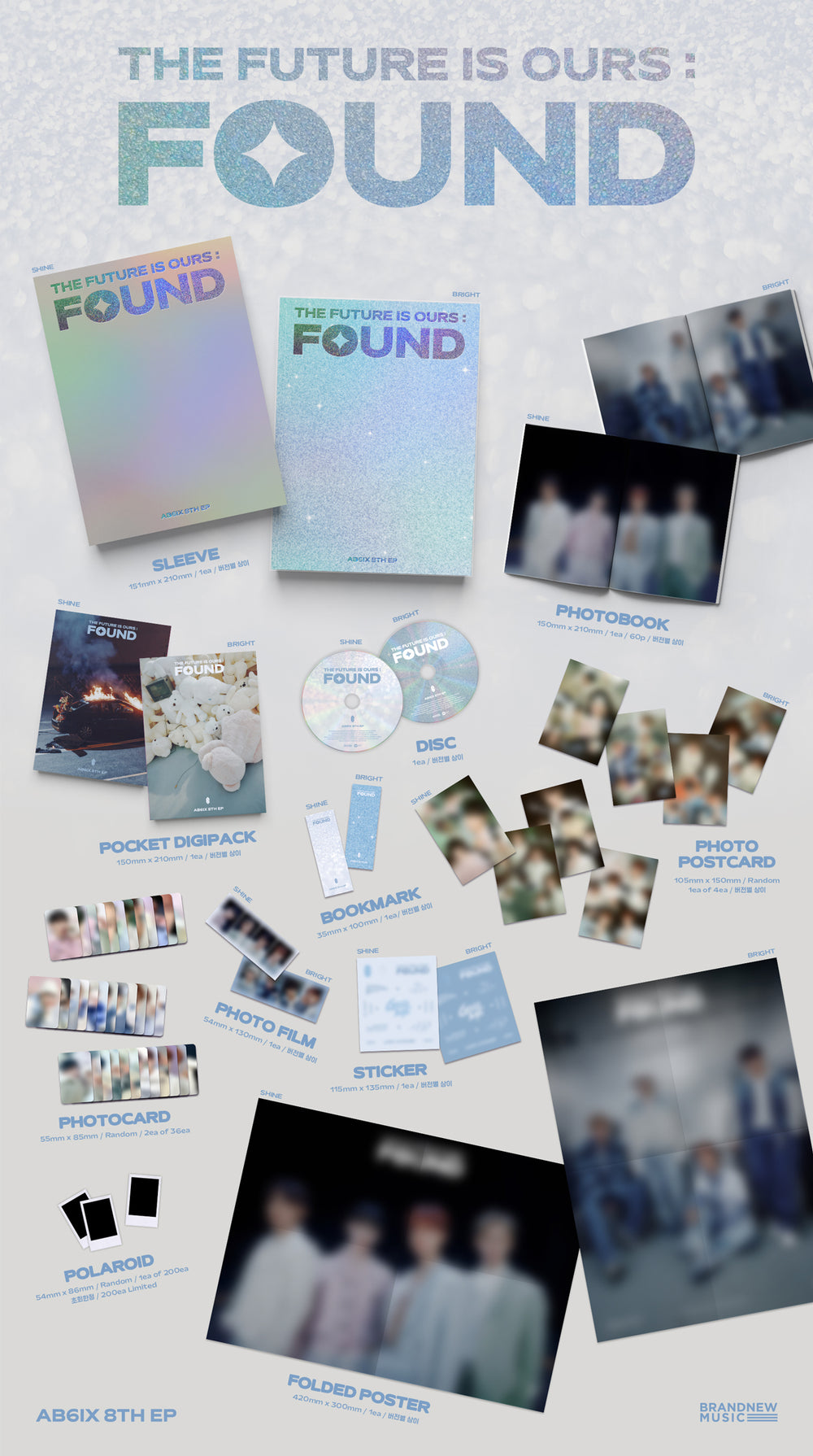 AB6IX - THE FUTURE IS OURS : FOUND / 8th EP Album (Photobook ver.) detail 4