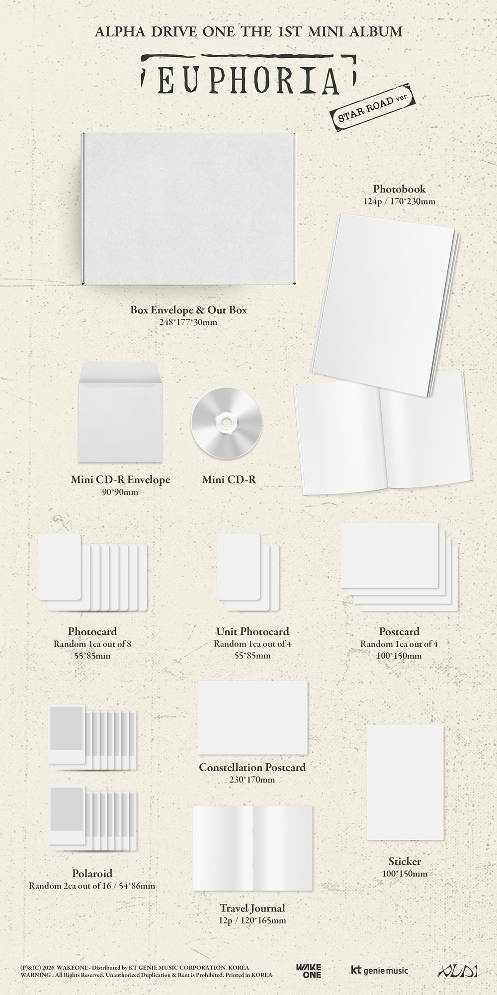 ALPHA DRIVE ONE - EUPHORIA / 1st Mini Album (STAR ROAD ver.) detail 5