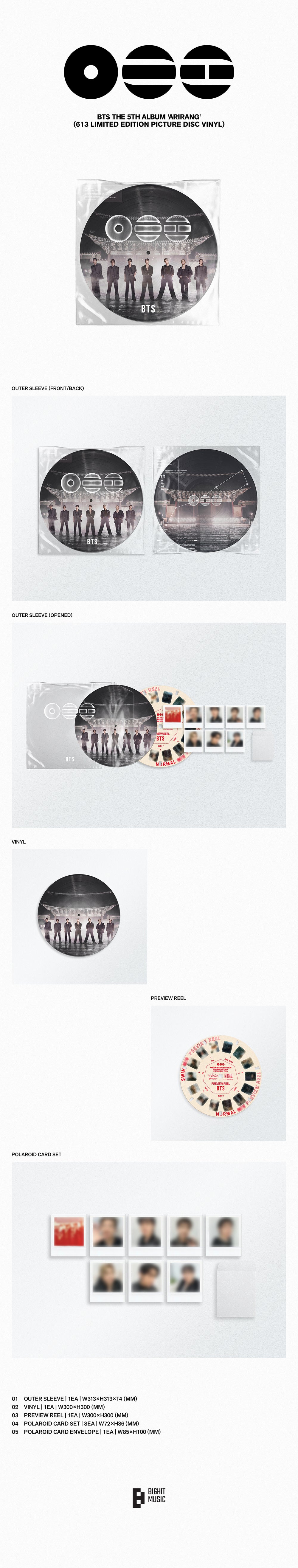 BTS - ARIRANG / 5th Full Album (613 Limited Edition Picture Disc Vinyl) detail 5