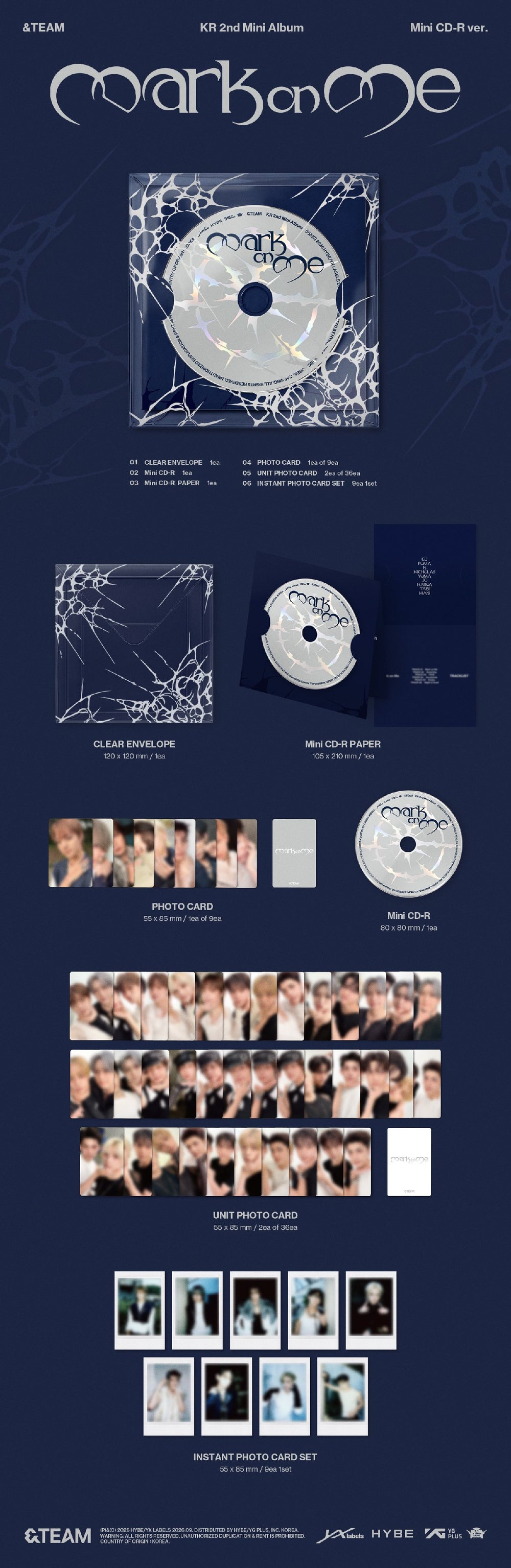 &TEAM - KR 2nd Mini Album 'Mark on Me' (Mini CD-R ver.) detail 5