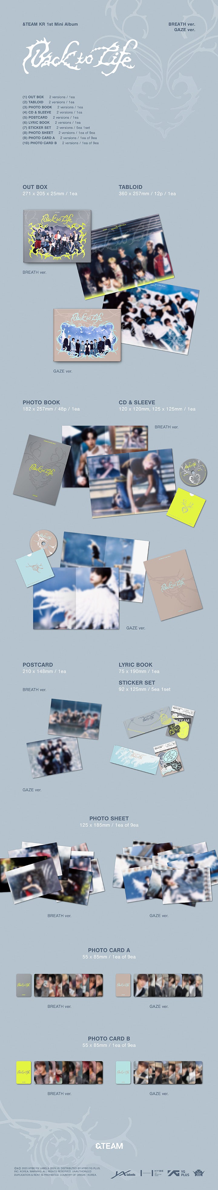 KR 1st Mini Album 'Back to Life' (Random) detail 2