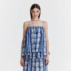 EENK YAEL Lace-printed Volume Top - Blue