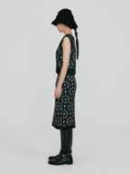 EENK ZITIN Flower Jacquard Knitted Skirt - Black