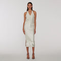 ROTATE (W) SEQUINS PENCIL SKIRT BRIGHT WHITE