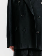 EENK YENNY Oversized Double-breasted Jacket - Black