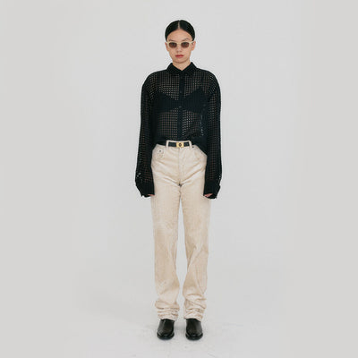 ZERIA Classic Straight Pants - Ivory