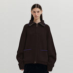 EENK EENK XTO Zipped Knit Cardigan - Brown