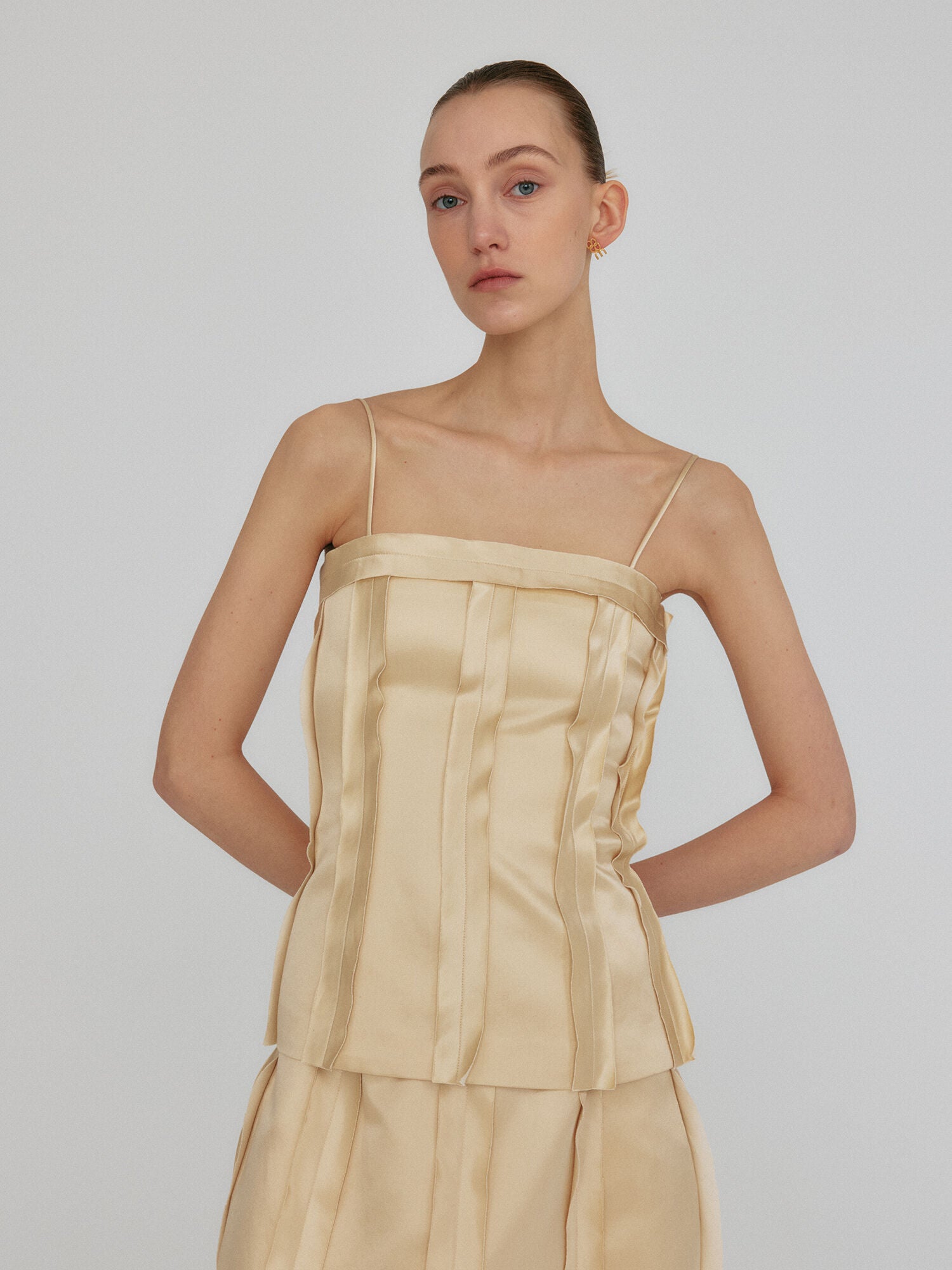 EENK ZENNY Fitted Sleeveless Top - Yellow