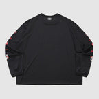 UMBRO Chant Mesh Graphic Logo Long Sleeve T-Shirt Black UR321CRL71