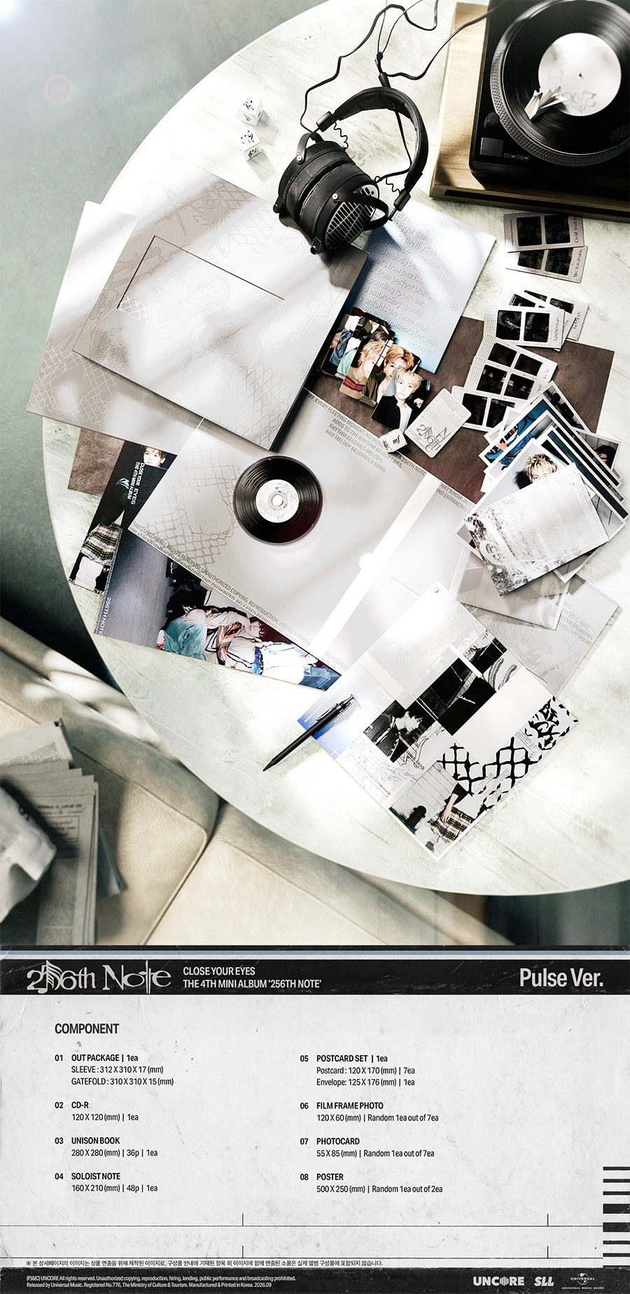 CLOSE YOUR EYES - The 4th Mini Album [256th Note] (Pulse Ver.) detail 2