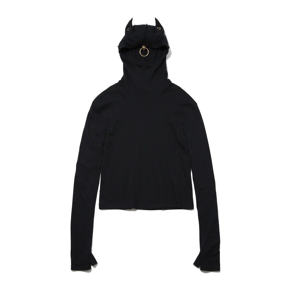 UNDERCOVER (W) FOOD AND EYE MOTIF HOODY BLACK
