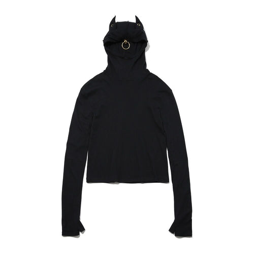 UNDERCOVER (W) FOOD AND EYE MOTIF HOODY BLACK