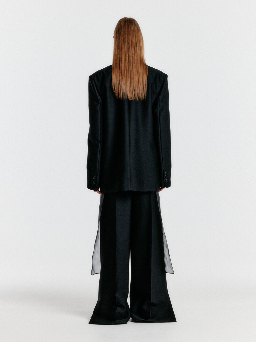 EENK YENNY Oversized Double-breasted Jacket - Black