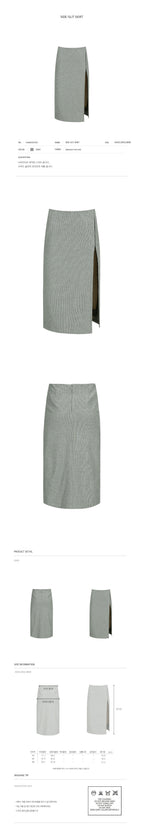 YCH SIDE-SLIT SKIRT GREY (F24SK5071GY)