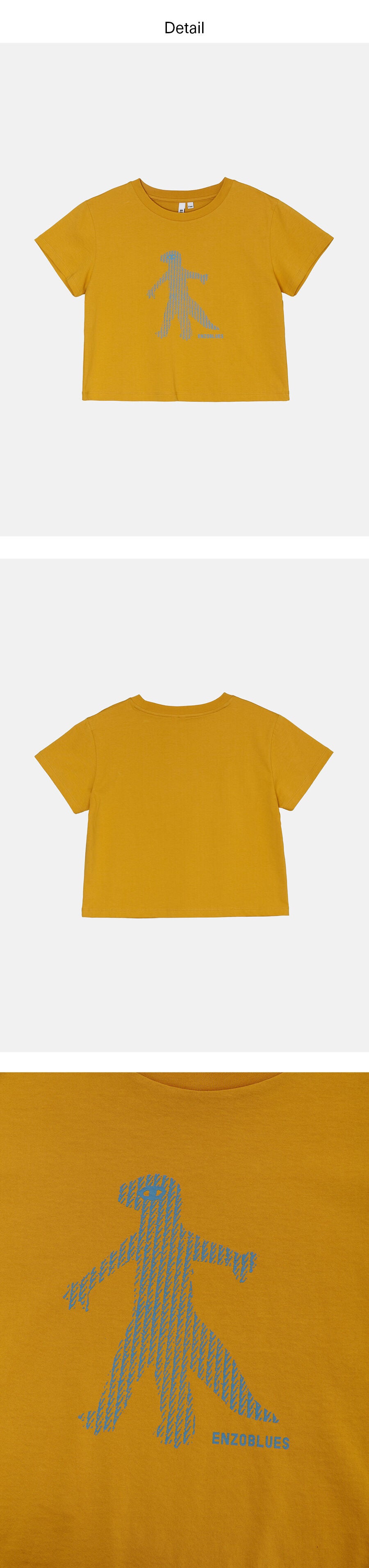 ENZO BLUES Dinosaur T-Shirt (Mustard)