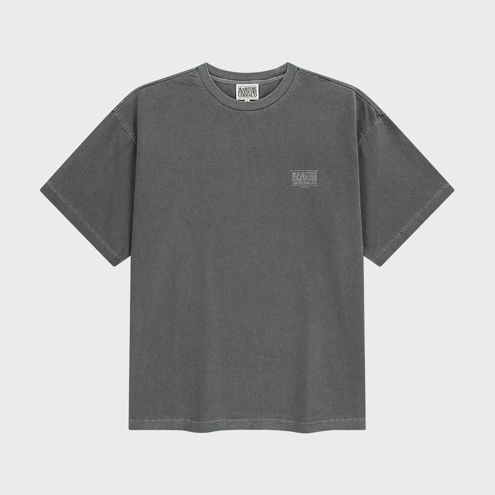 MARITHÉ+FRANҪOIS GIRBAUD OUTLINE CLASSIC LOGO DYEING OVERSIZED TEE charcoal