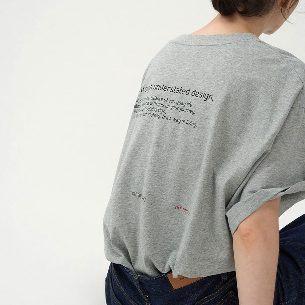 OFF AND AWAY Overlook print t-shirt_melangray