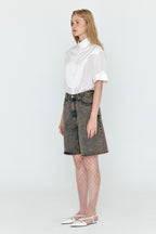 EENK EENK WECO Denim Biker Shorts - Khaki Blue