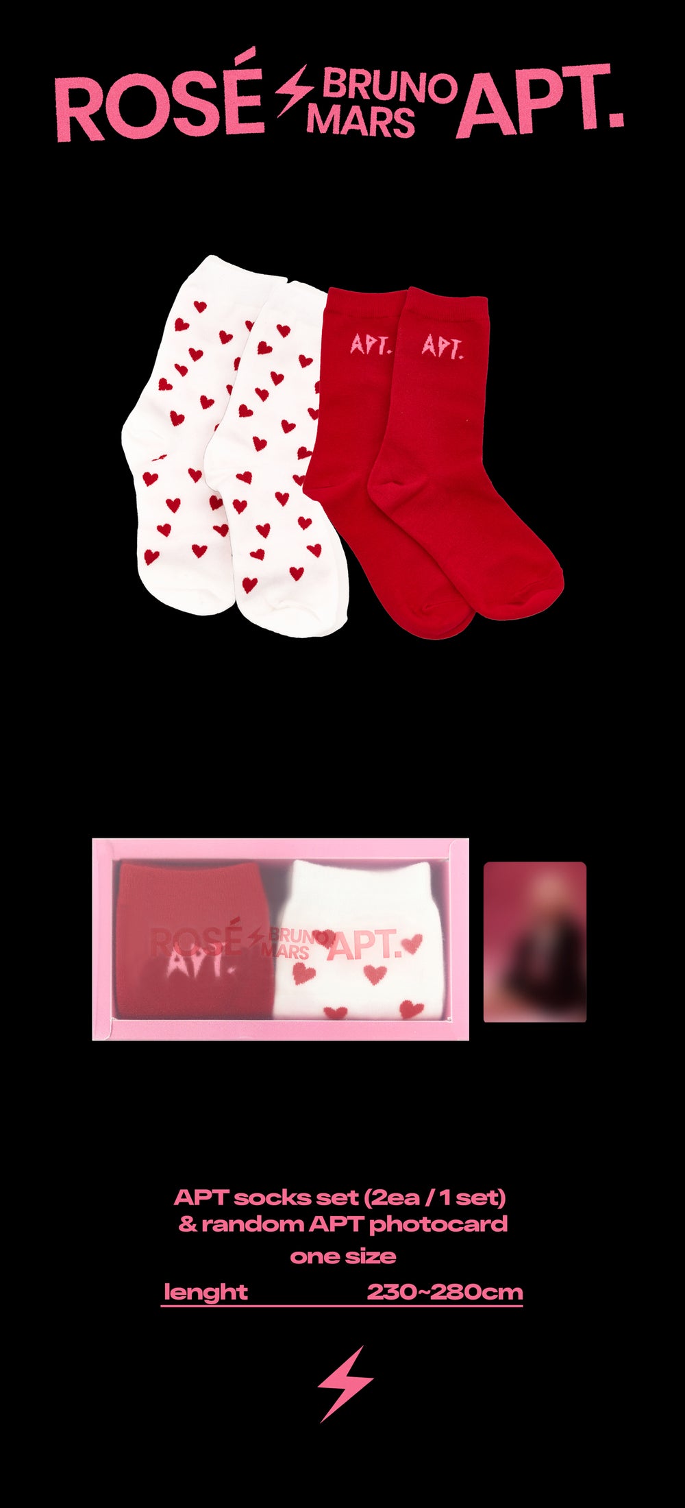 ROSÉ - 02 APT SOCKS SET / [ROSIE] OFFICIAL MD detail 4