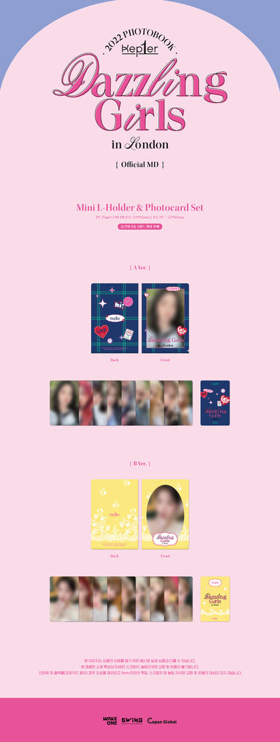 Kep1er - 02 Mini L-Holder & Photocard Set / 2022 Dazzling Girls in London