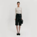 EENK Bermuda Leather Shorts - Black