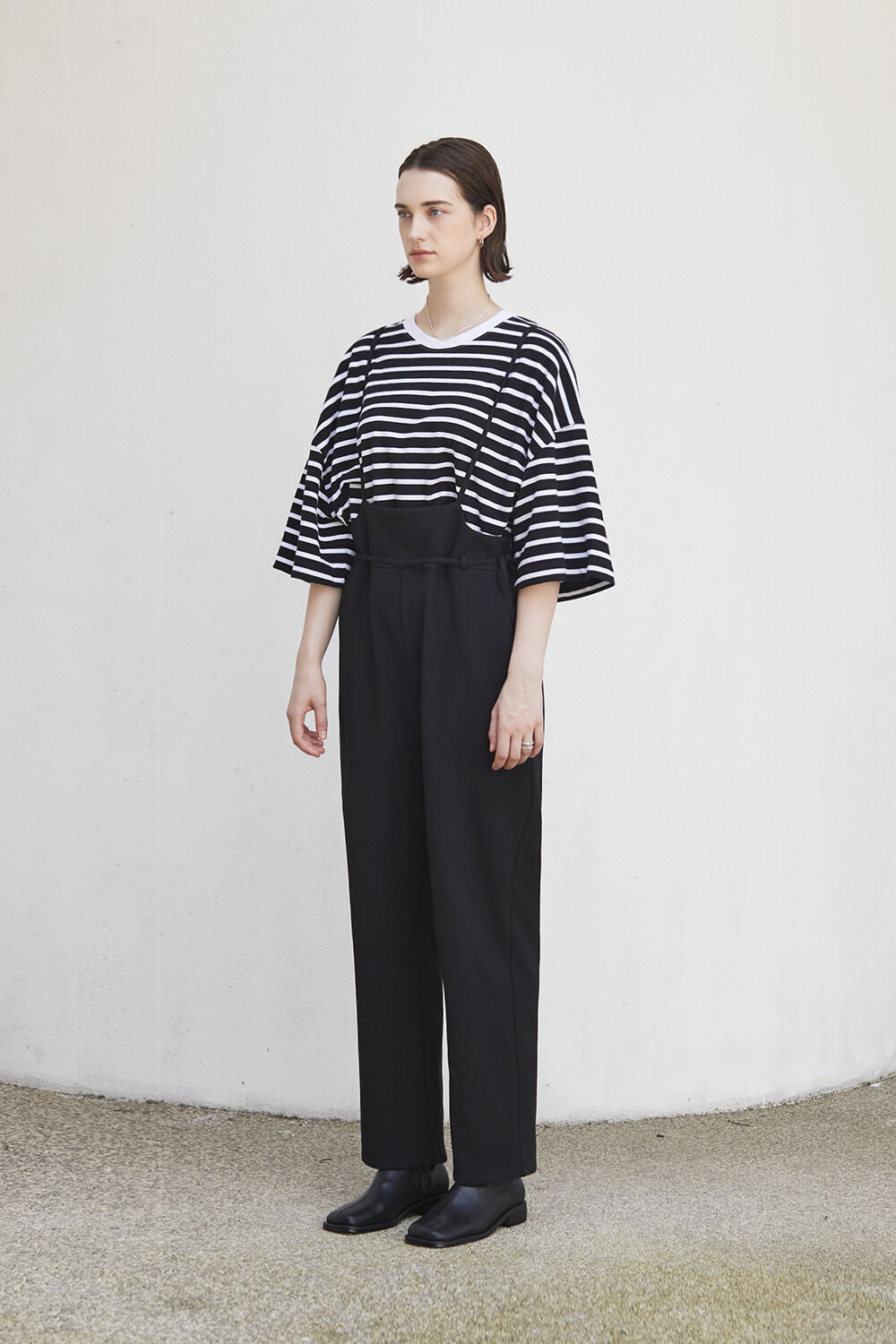 ariff low overall pants_BLACK