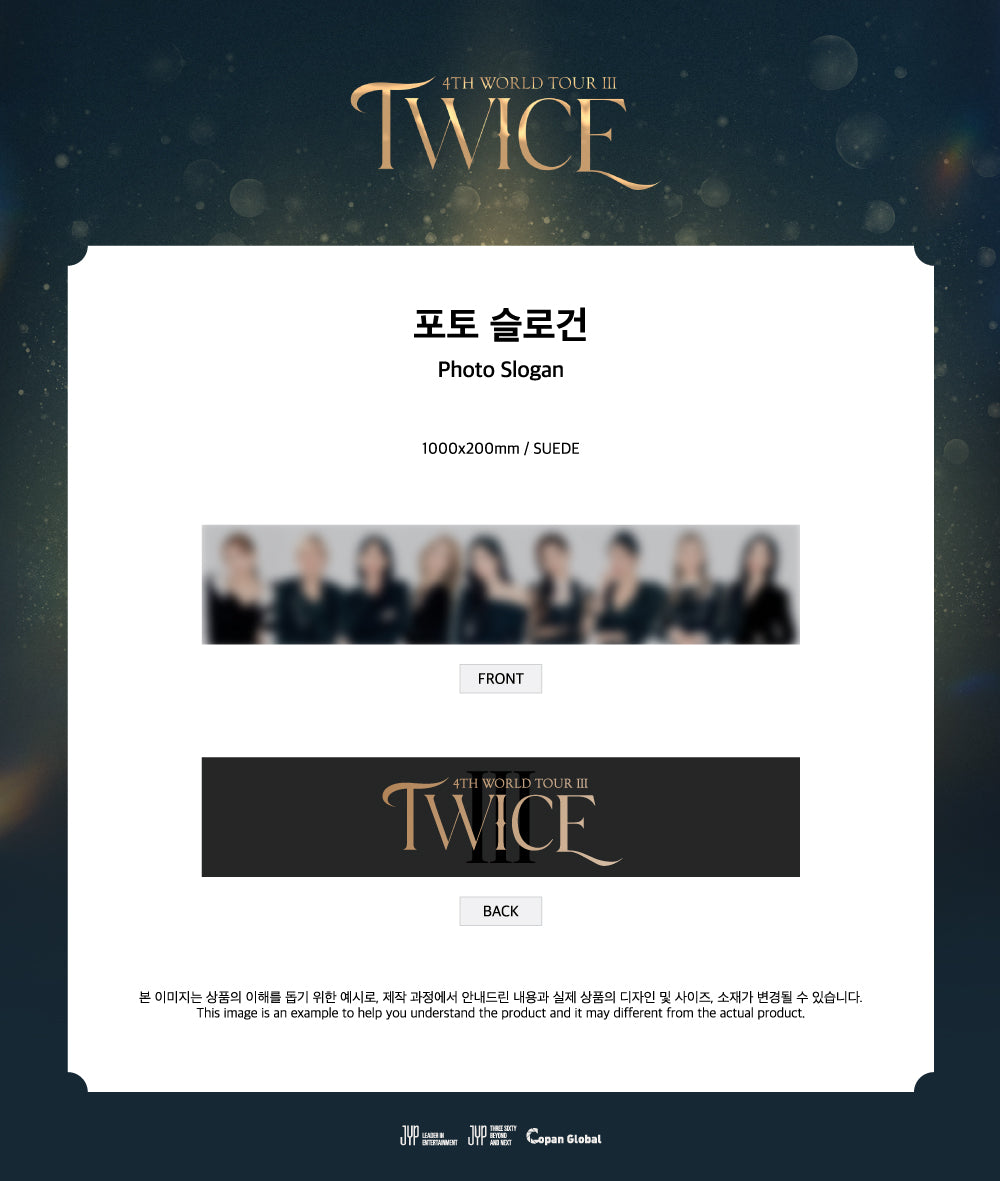 TWICE - 03 Photo Slogan / 2021 4TH WORLD TOUR Ⅲ