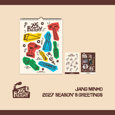 JANG MIN HO - 2027 Season's Greetings [77's FACTORY] Wall Calendar & Sticker Set