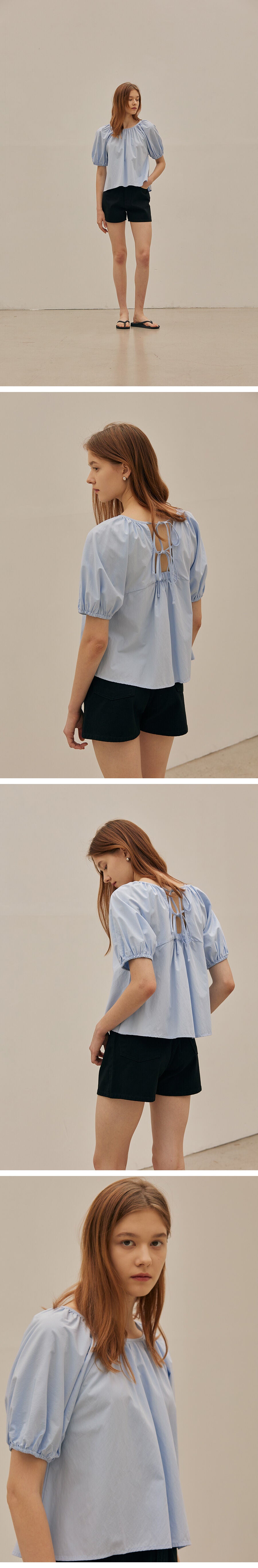 MANGOMANYPLEASE INES SHIRRING BLOUSE (3colors)
