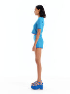 EENK EENK ULTRIX Gingham Knit Shorts - Blue