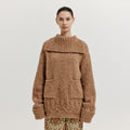 EENK EENK XATURE Oversized Knit Turtleneck - Brown