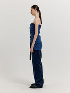EENK EENK XIOM Double-Belt Straight Pants - Navy