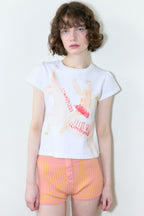 SINOON Big Unicorn Puff T-Shirt (Orange)