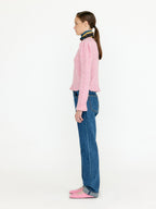 EENK EENK Knitwear Flared Hem Pullover - Light Pink