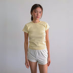 PoeteSeoul [3rd Restocks]basic round t-shirts_light yellow
