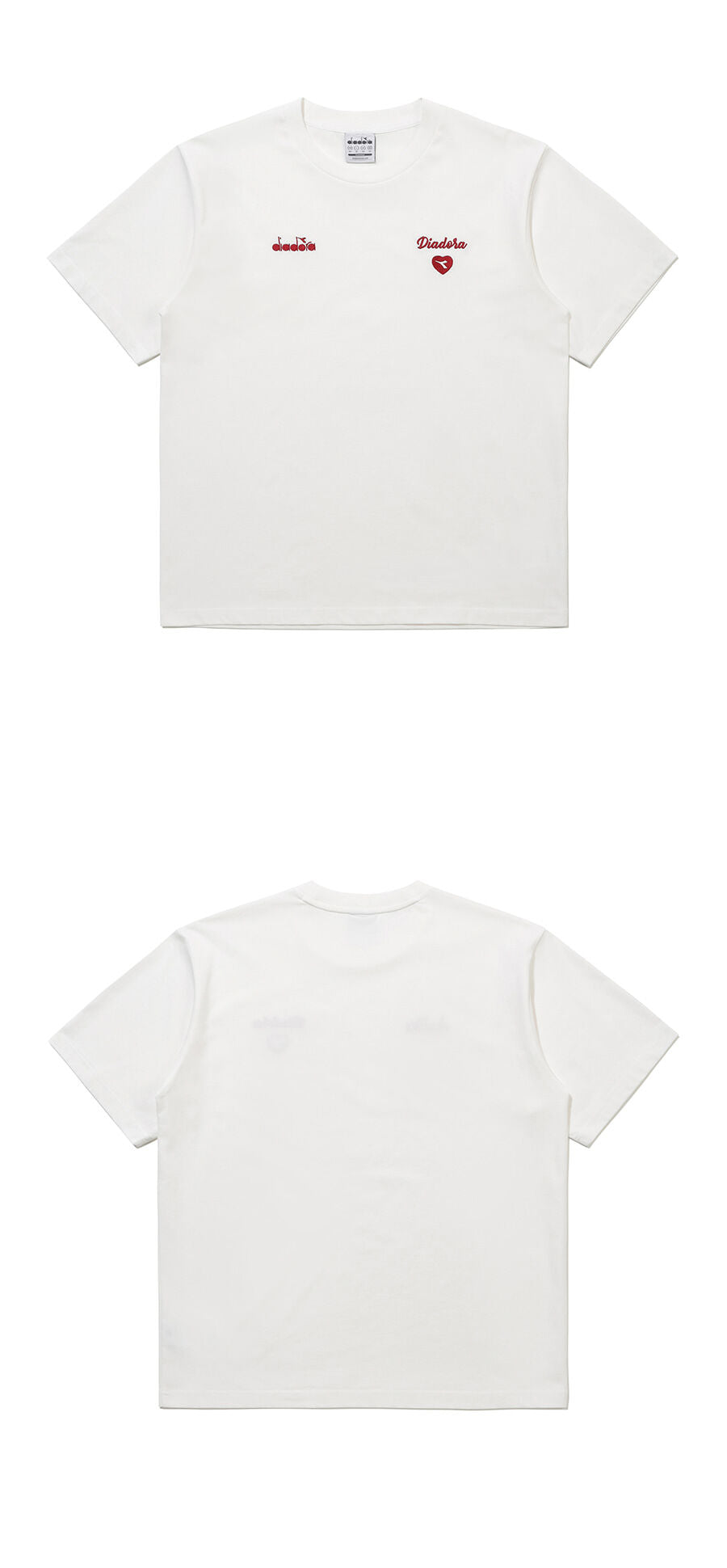 diadora Heart logo short sleeve t-shirt IVORY