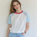 OUR HOPE Tammy Half-Sleeve Sweatshirt - Sky blue