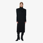 YCH CONSTRUCTED WOOL-BLEND COAT BLACK (F24OT0061BK)