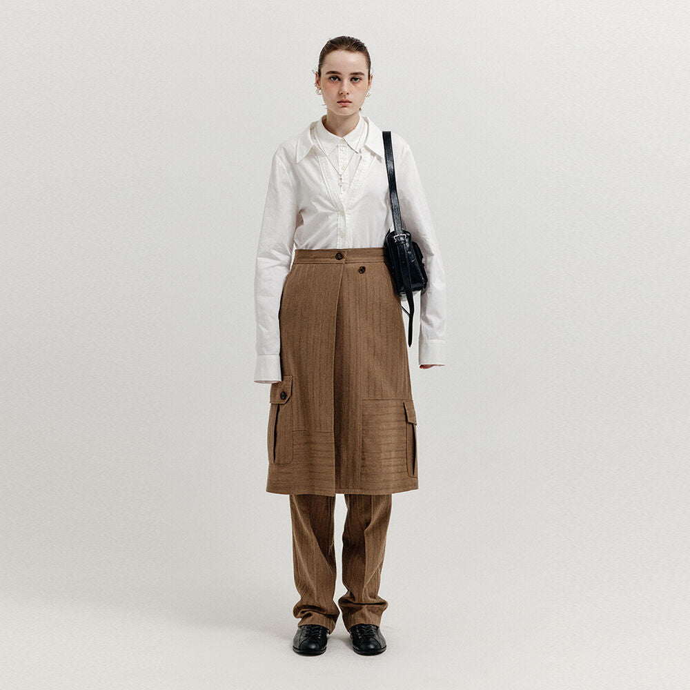 EENK EENK Cargo Wrap Skirt - Camel