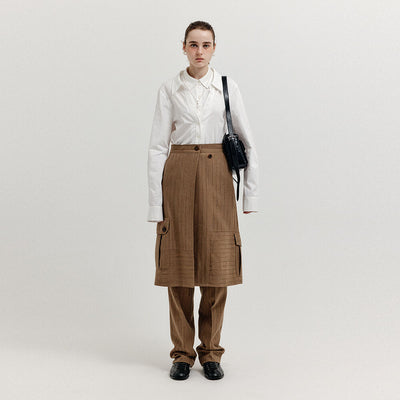 EENK Cargo Wrap Skirt - Camel