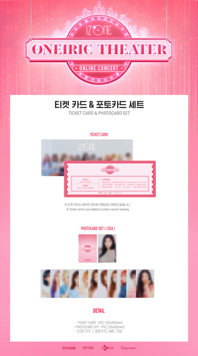 IZ*ONE - 06 Ticket Card & Photocard Set / 2020 ONEIRIC THEATER