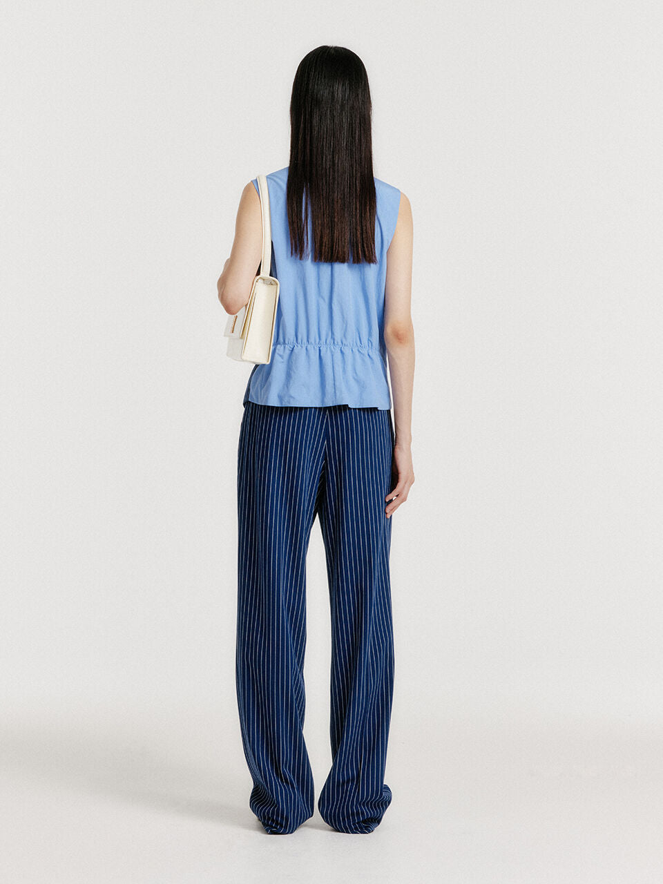 EENK YIVA Buttoned Vest - Navy Stripe