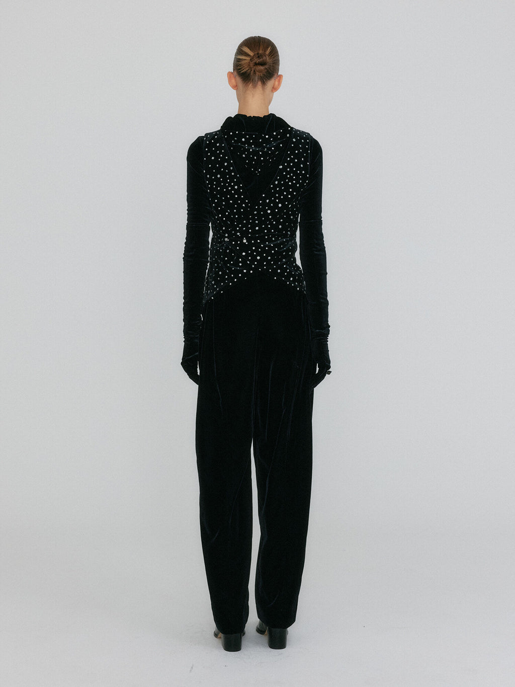 EENK ZOVAN Tapered Pocket Pants - Black Velvet
