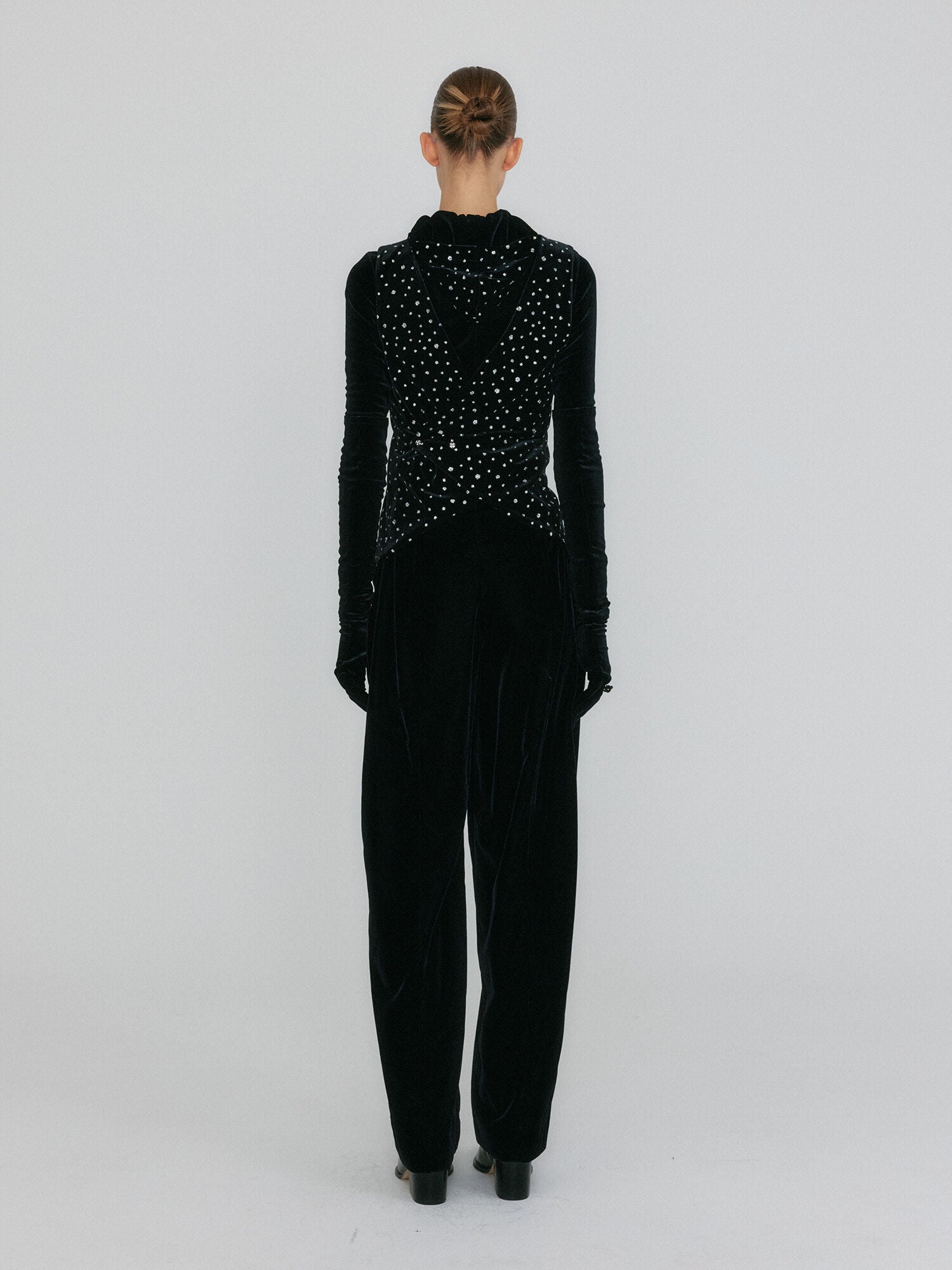 EENK ZOVAN Tapered Pocket Pants - Black Velvet