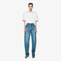 YCH CRYSTAL-EMBELLISHED STRAIGHT-LEG JEANS BLUE (F24DB7101BL)