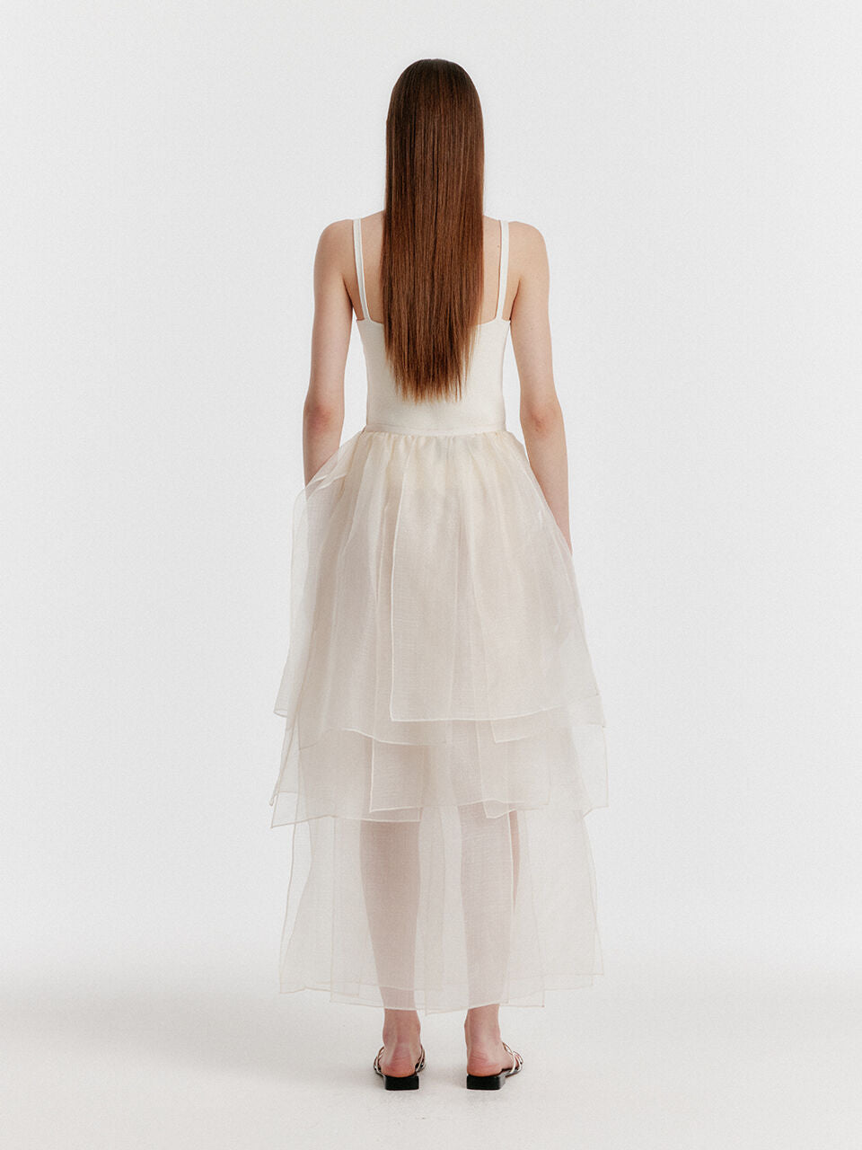 EENK YET Triple Layered Long Skirt - OIvory