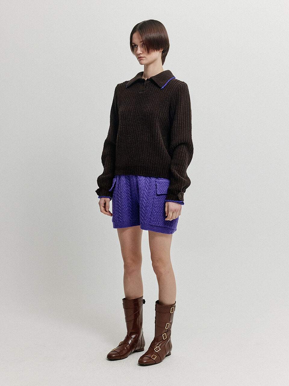 EENK XEAR Collared Knit - Brown