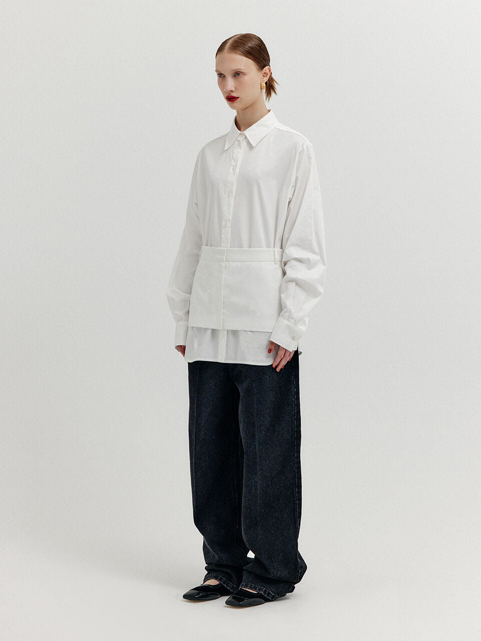 EENK EENK Shirt with Skirt Belt - White